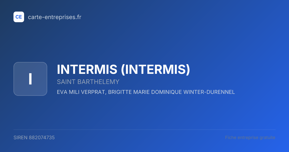 INTERMIS — 882074735 — fiche entreprise