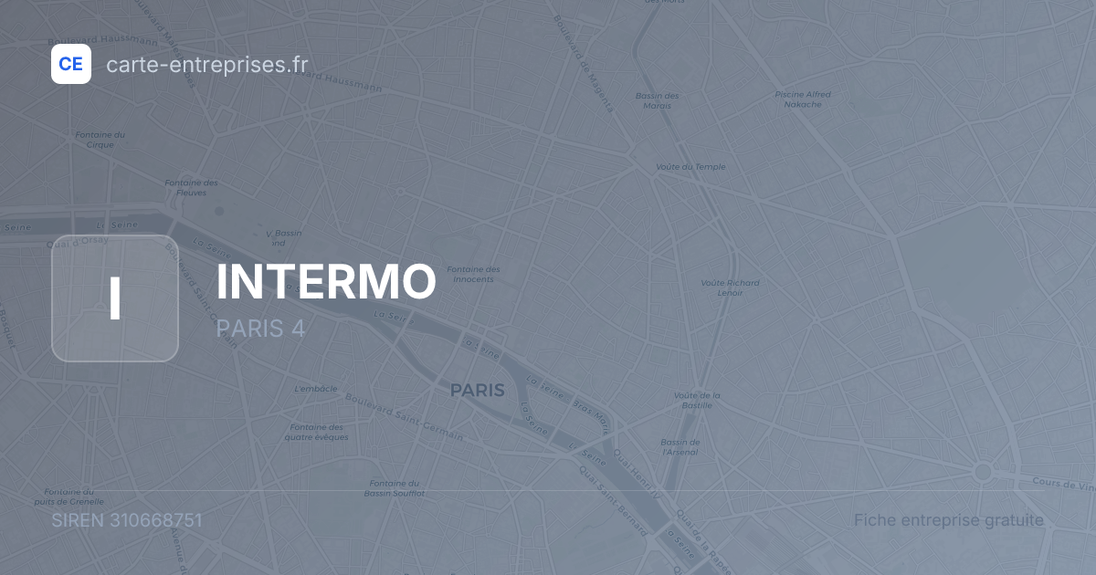 INTERMO — 310668751 — fiche entreprise