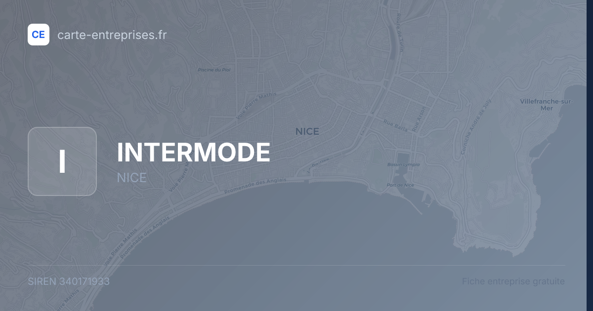 INTERMODE — 340171933 — fiche entreprise