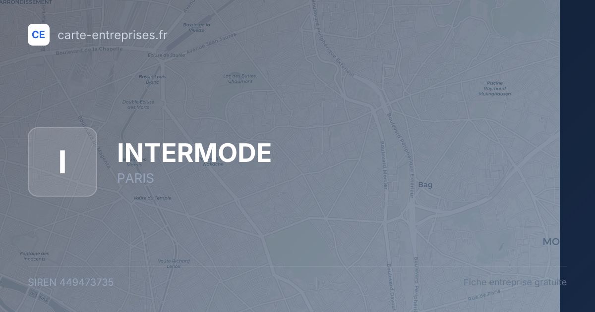 INTERMODE — 449473735 — fiche entreprise