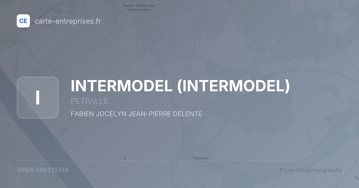 INTERMODEL — 898435748 — fiche entreprise