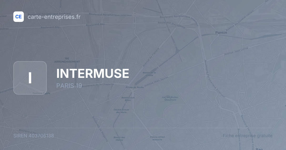 INTERMUSE — 403706138 — fiche entreprise