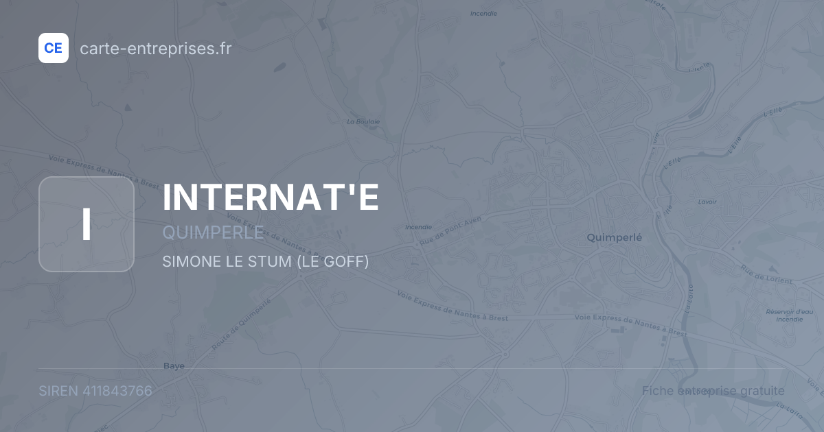 INTERNAT'E — 411843766 — fiche entreprise