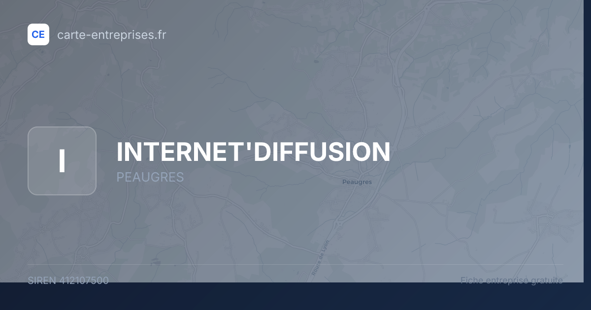 INTERNET'DIFFUSION — 412107500 — fiche entreprise