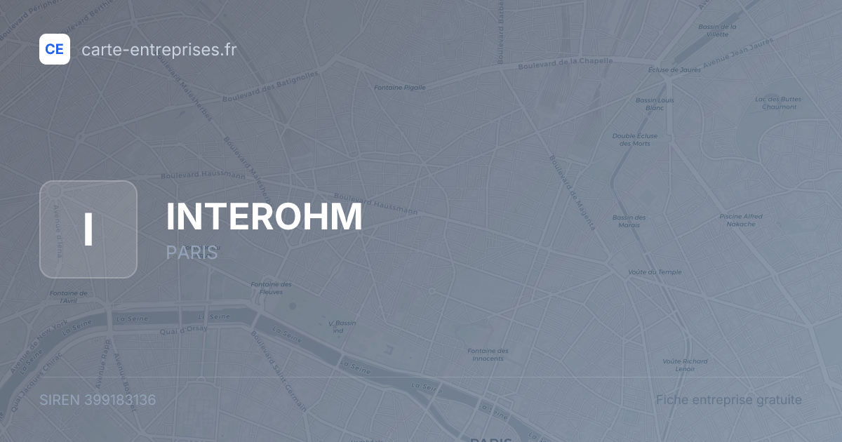 INTEROHM — 399183136 — fiche entreprise