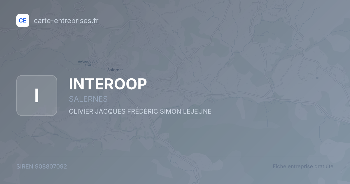 INTEROOP — 908807092 — fiche entreprise