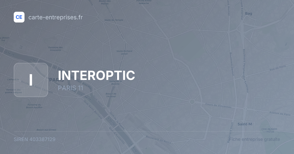 INTEROPTIC — 403387129 — fiche entreprise
