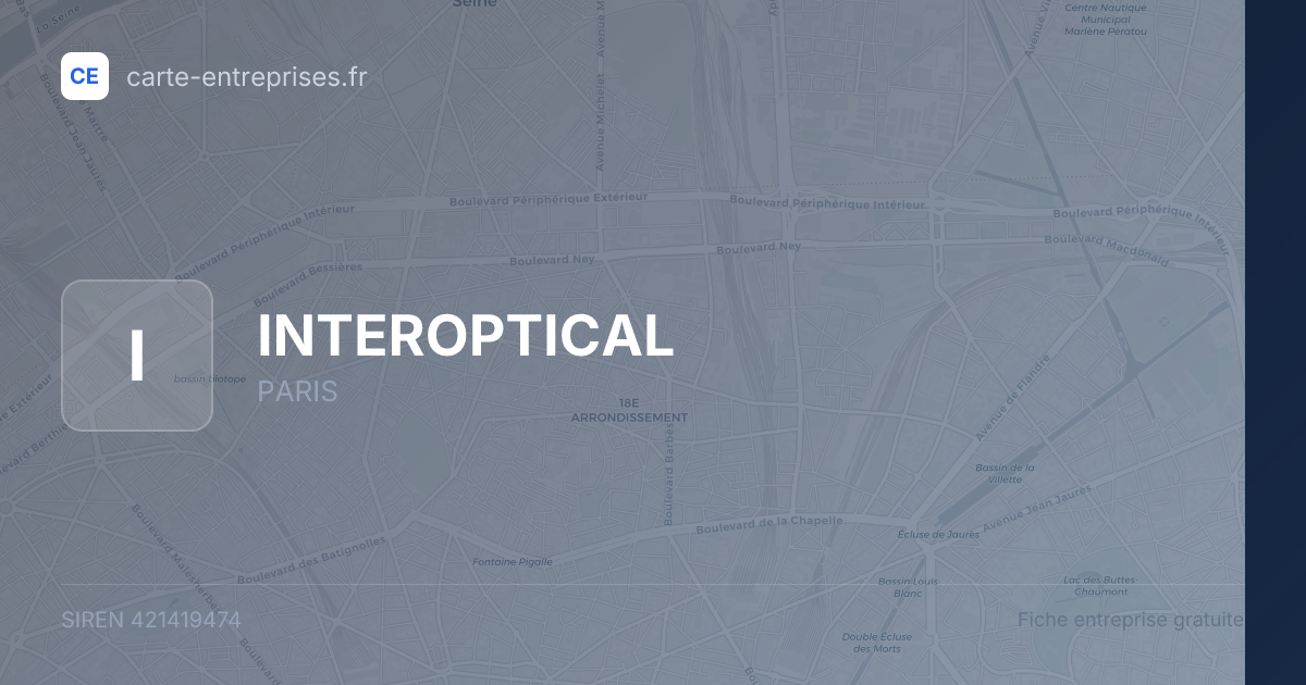 INTEROPTICAL — 421419474 — fiche entreprise