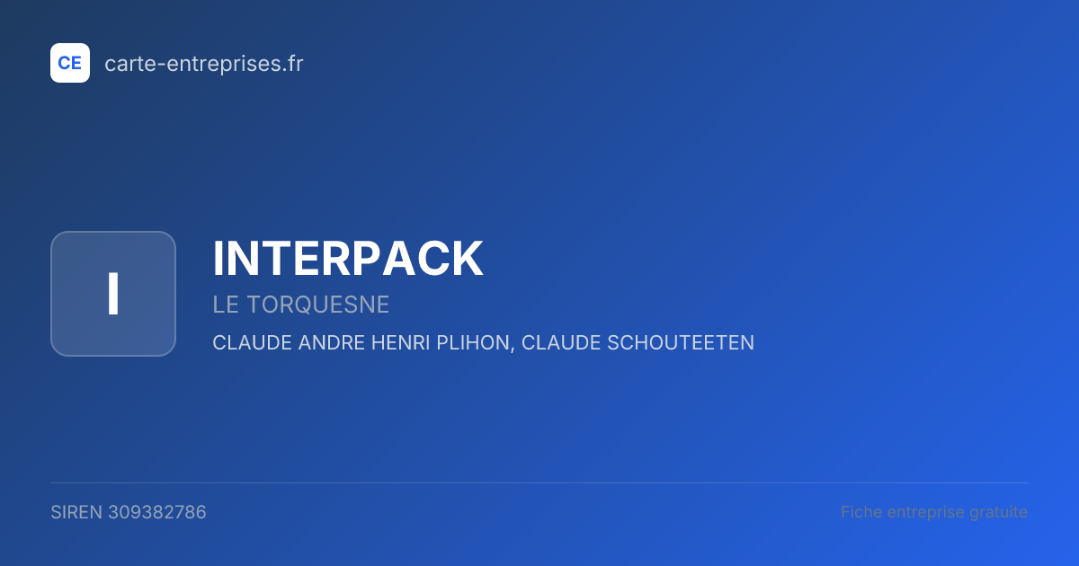 INTERPACK — 309382786 — fiche entreprise