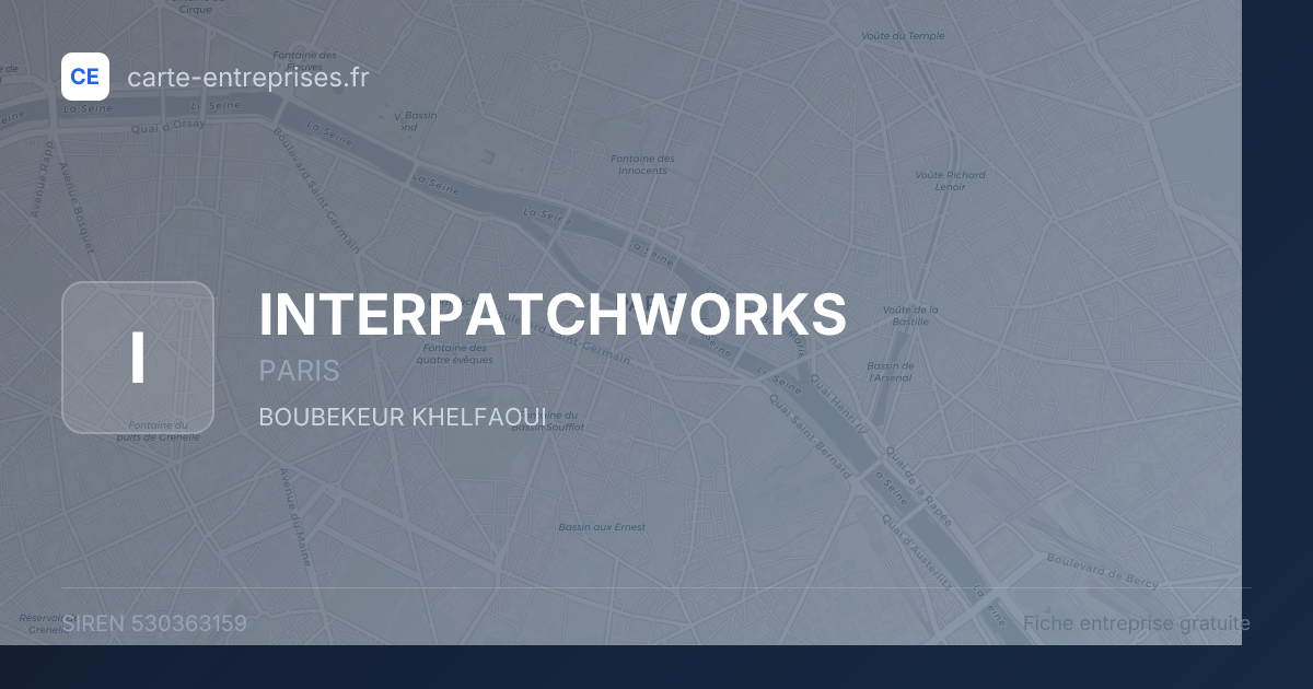 INTERPATCHWORKS — 530363159 — fiche entreprise