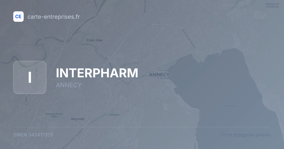 INTERPHARM — 342417326 — fiche entreprise