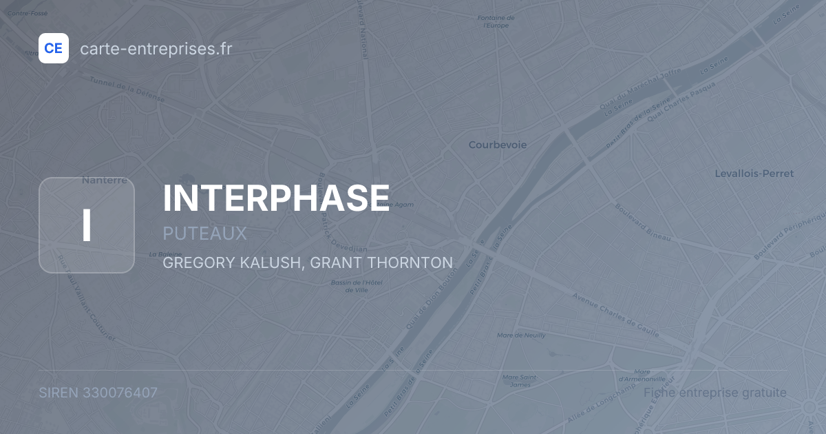 INTERPHASE — 330076407 — fiche entreprise