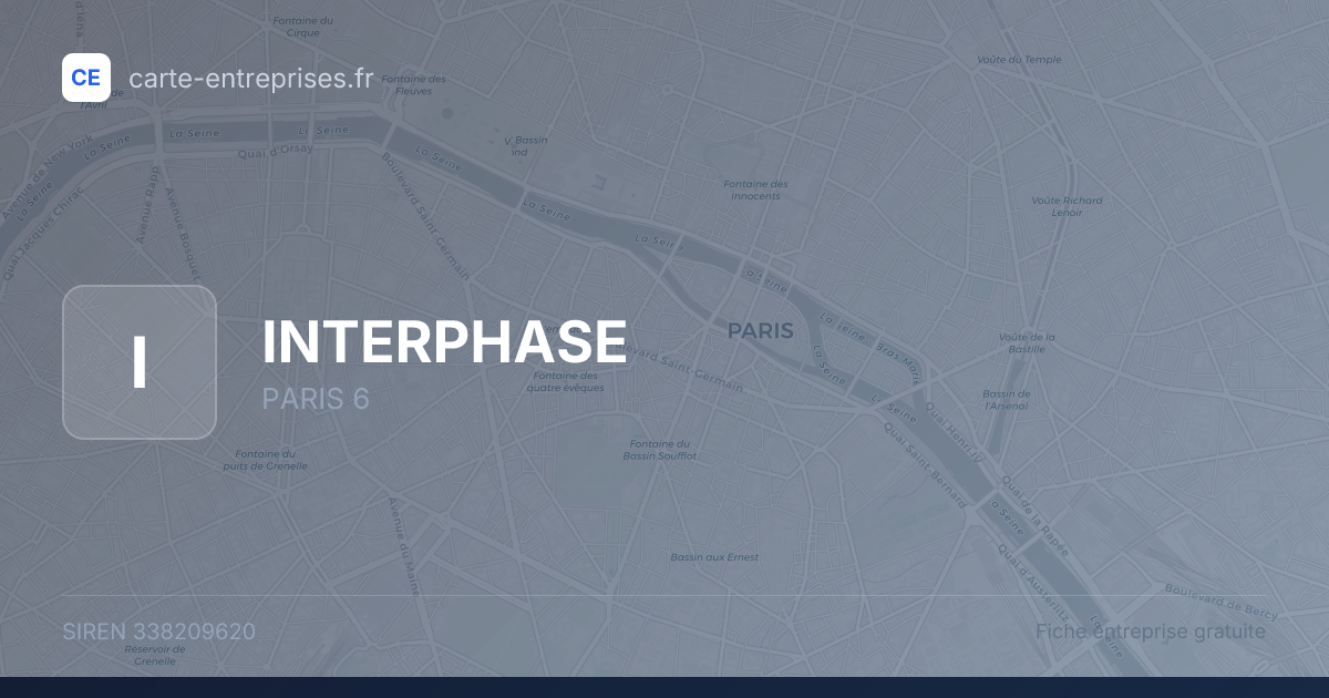 INTERPHASE — 338209620 — fiche entreprise
