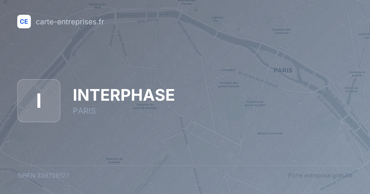 INTERPHASE — 339726127 — fiche entreprise