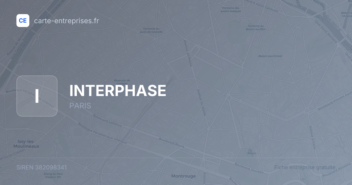 INTERPHASE — 382098341 — fiche entreprise