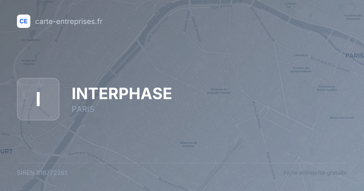 INTERPHASE — 818772261 — fiche entreprise
