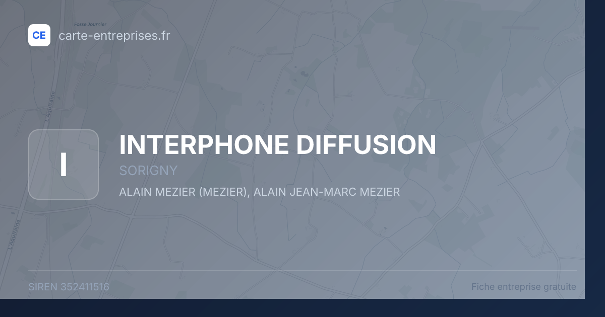 INTERPHONE DIFFUSION — 352411516 — fiche entreprise