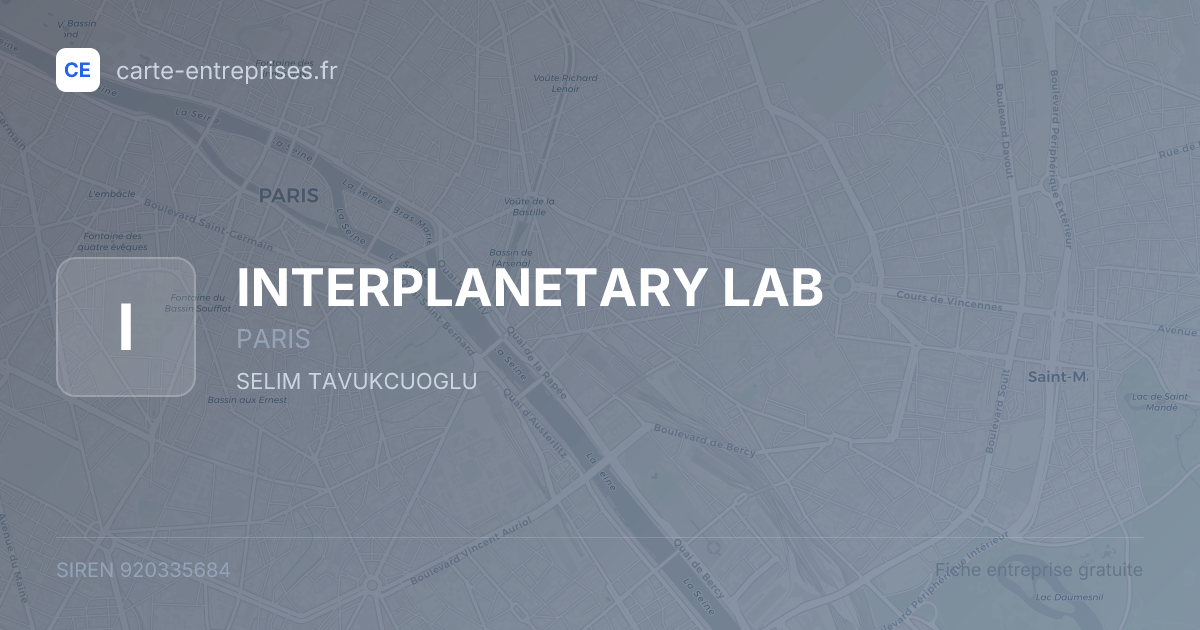 INTERPLANETARY LAB — 920335684 — fiche entreprise