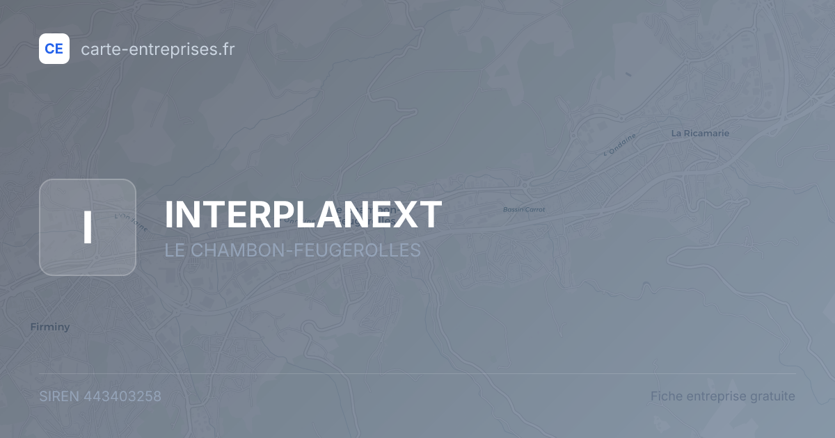 INTERPLANEXT — 443403258 — fiche entreprise
