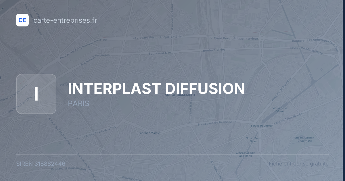INTERPLAST DIFFUSION — 318882446 — fiche entreprise