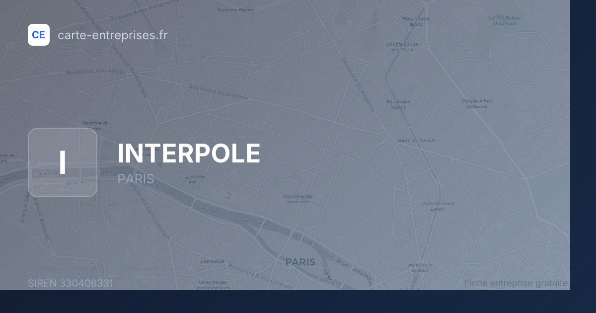 INTERPOLE — 330406331 — fiche entreprise