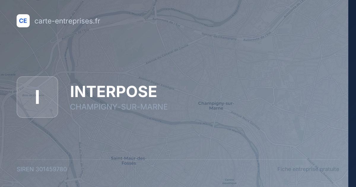 INTERPOSE — 301459780 — fiche entreprise