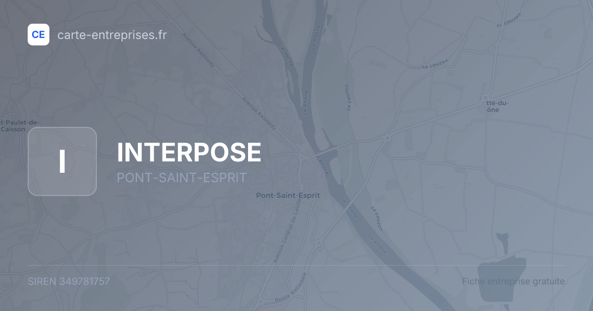 INTERPOSE — 349781757 — fiche entreprise