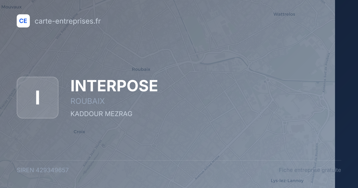 INTERPOSE — 429349657 — fiche entreprise