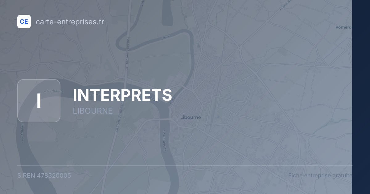 INTERPRETS — 478320005 — fiche entreprise