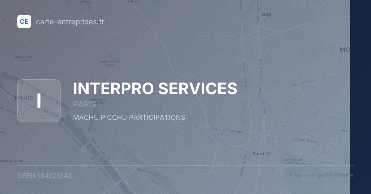 INTERPRO SERVICES — 984623843 — fiche entreprise