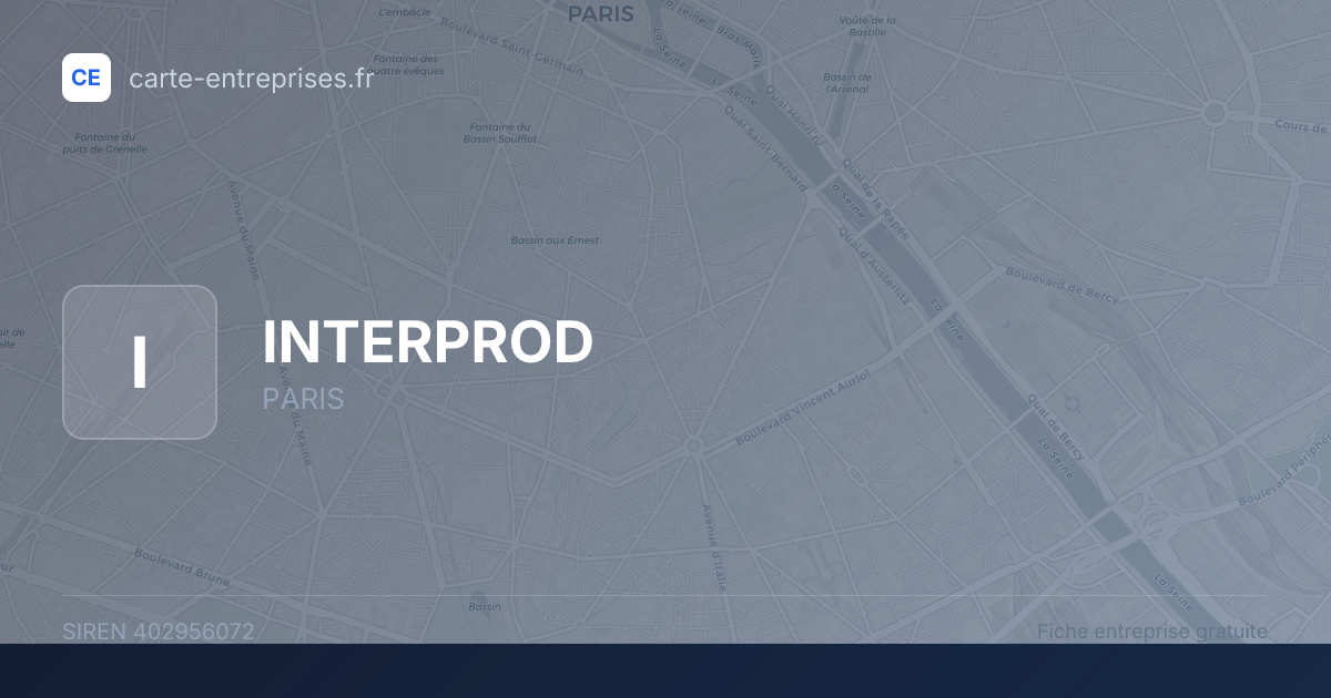 INTERPROD — 402956072 — fiche entreprise