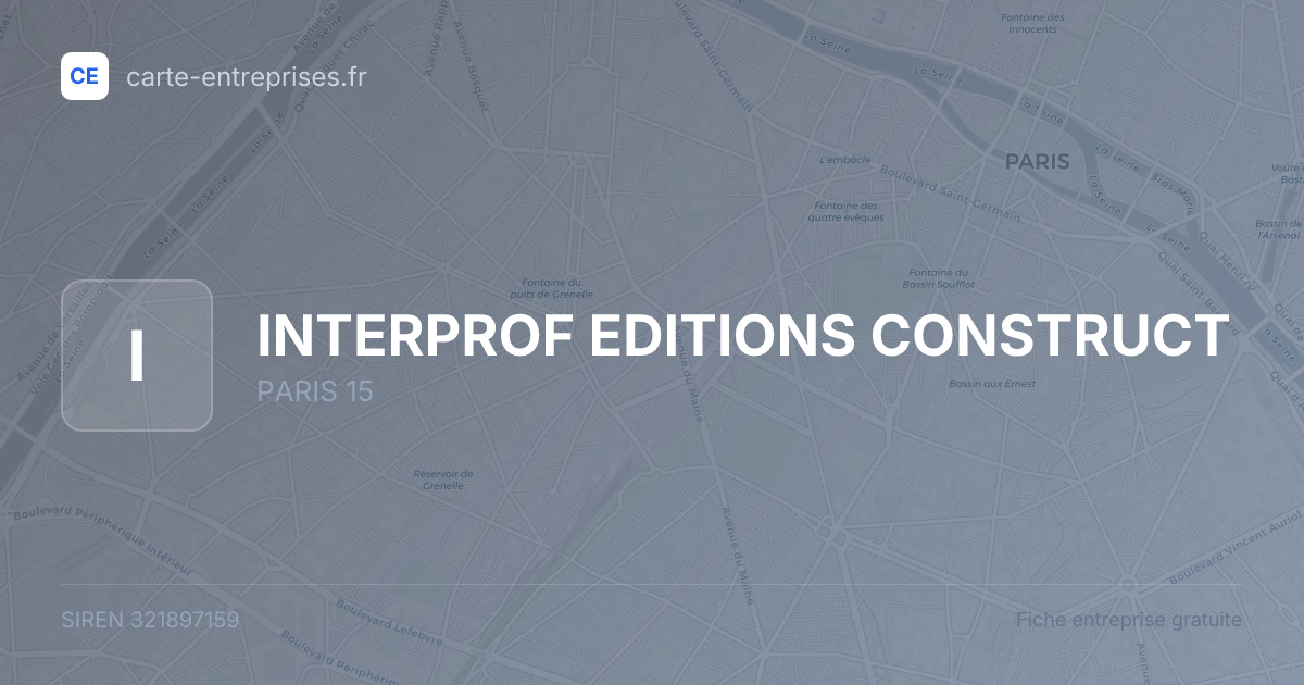 INTERPROF EDITIONS CONSTRUCT — 321897159 — fiche entreprise