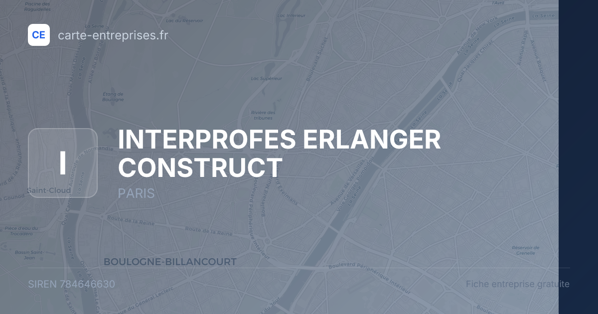 INTERPROFES ERLANGER CONSTRUCT — 784646630 — fiche entreprise