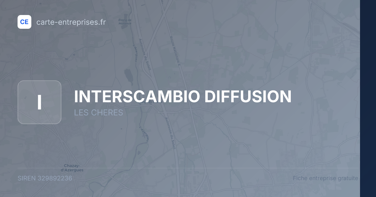 INTERSCAMBIO DIFFUSION — 329892236 — fiche entreprise