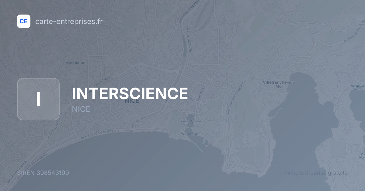 INTERSCIENCE — 398543199 — fiche entreprise