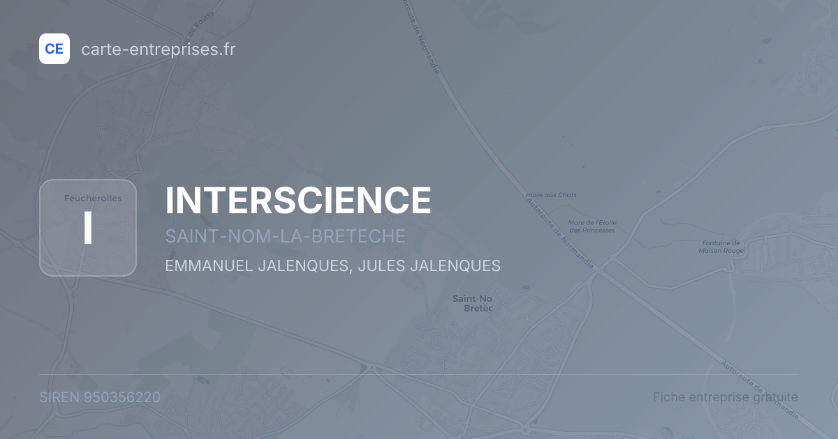 INTERSCIENCE — 950356220 — fiche entreprise