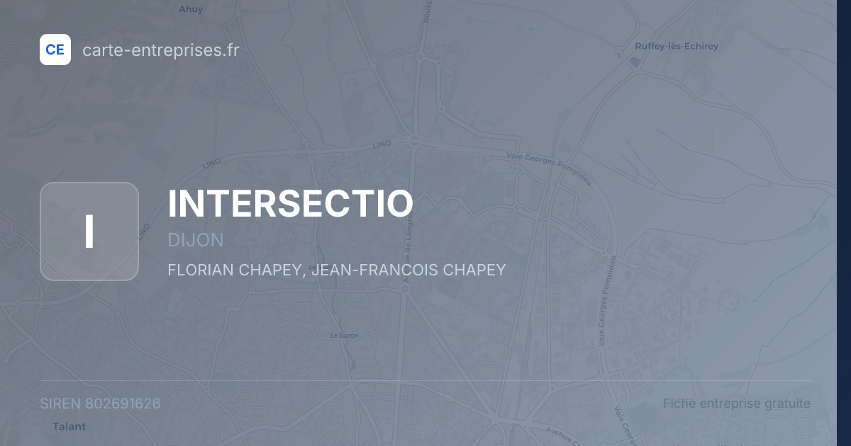 INTERSECTIO — 802691626 — fiche entreprise
