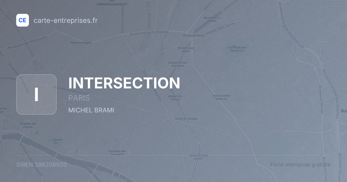 INTERSECTION — 398206920 — fiche entreprise