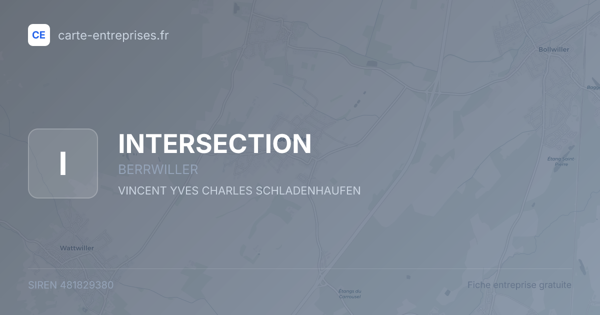 INTERSECTION — 481829380 — fiche entreprise