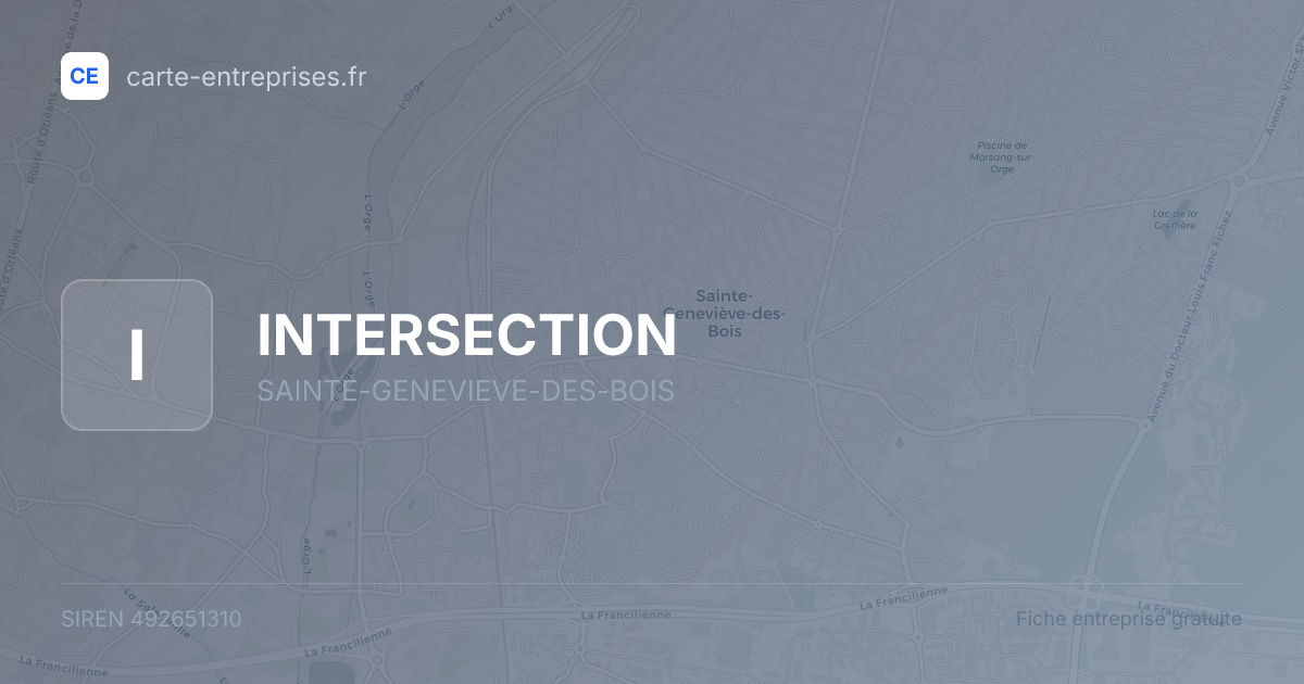 INTERSECTION — 492651310 — fiche entreprise