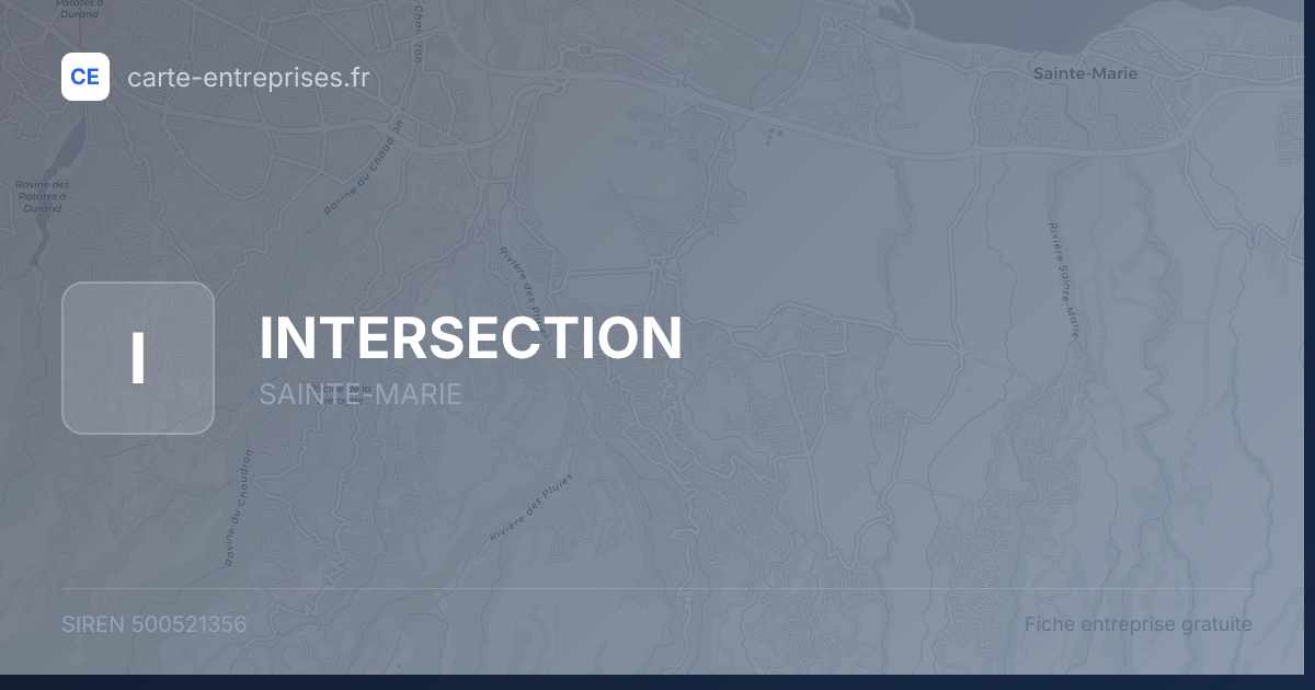 INTERSECTION — 500521356 — fiche entreprise