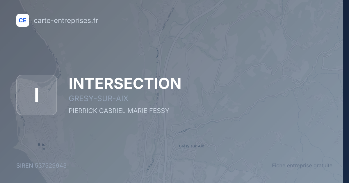 INTERSECTION — 537529943 — fiche entreprise