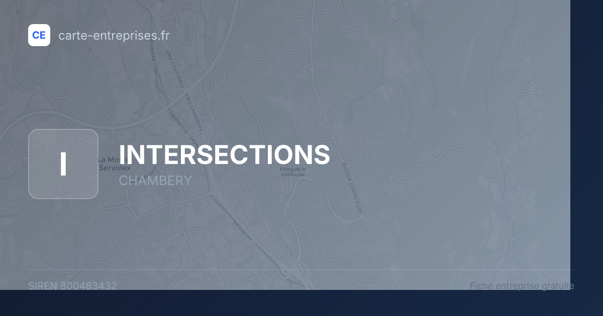 INTERSECTIONS — 800463432 — fiche entreprise