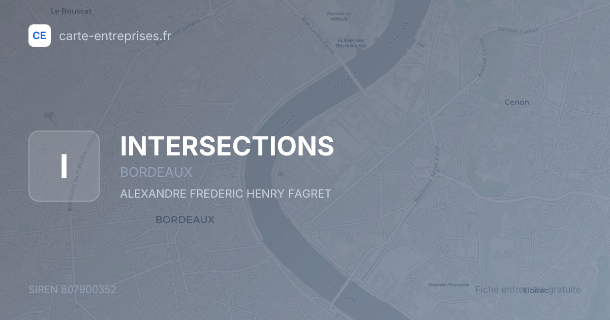 INTERSECTIONS — 807900352 — fiche entreprise