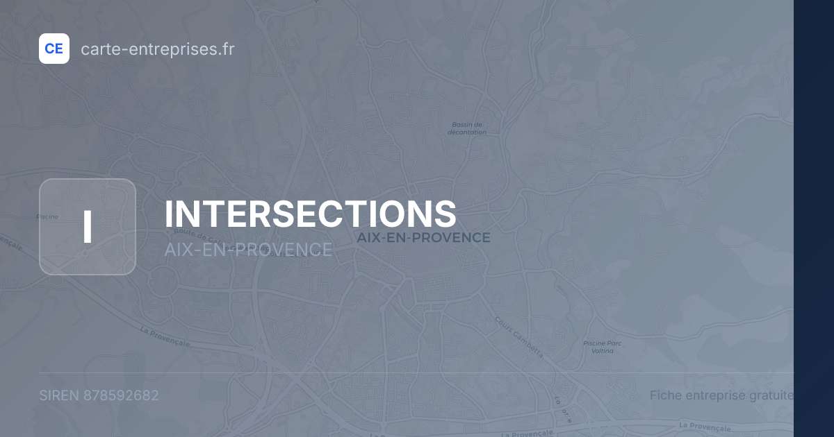 INTERSECTIONS — 878592682 — fiche entreprise