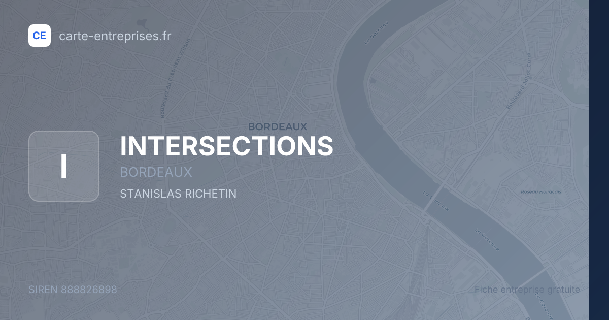 INTERSECTIONS — 888826898 — fiche entreprise