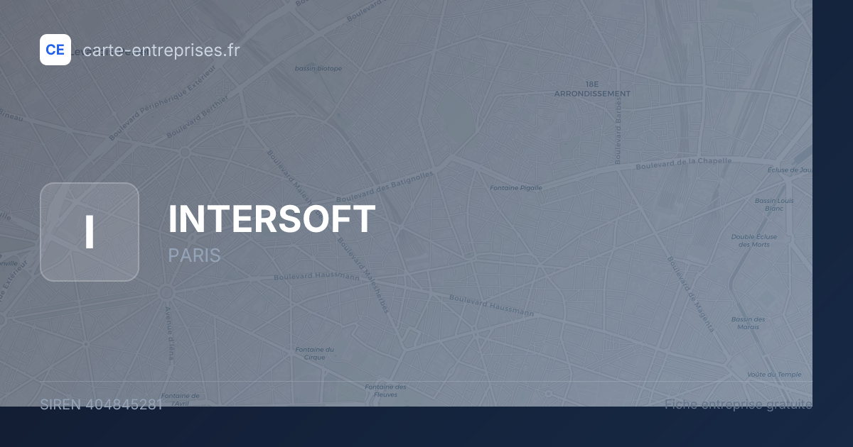INTERSOFT — 404845281 — fiche entreprise