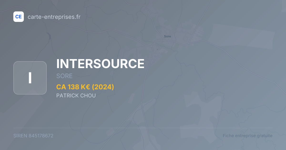 INTERSOURCE — 845178672 — fiche entreprise