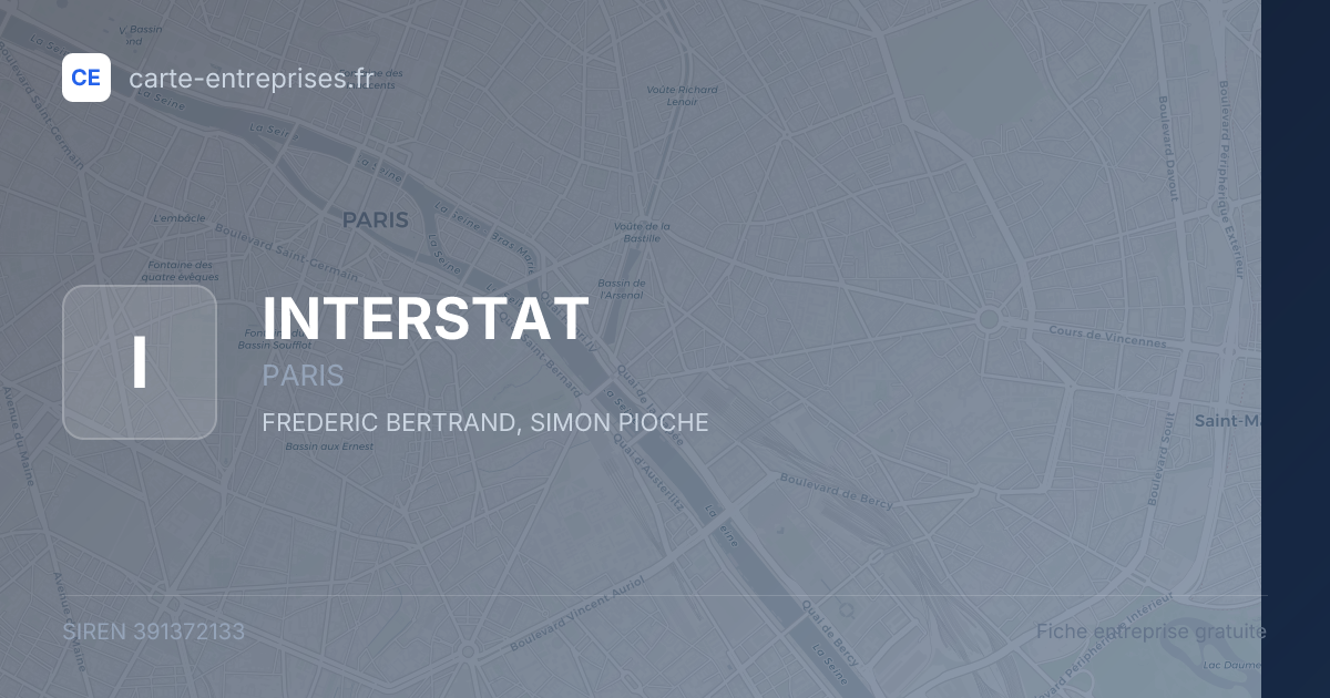 INTERSTAT — 391372133 — fiche entreprise