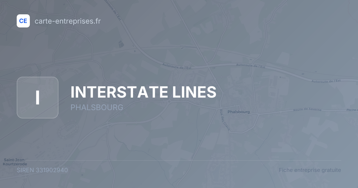 INTERSTATE LINES — 331902940 — fiche entreprise